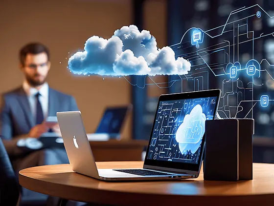 Cloud & productivity illustration